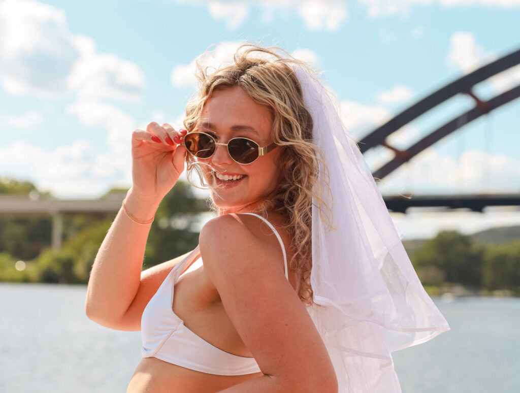 bride on bachelorette in Austin