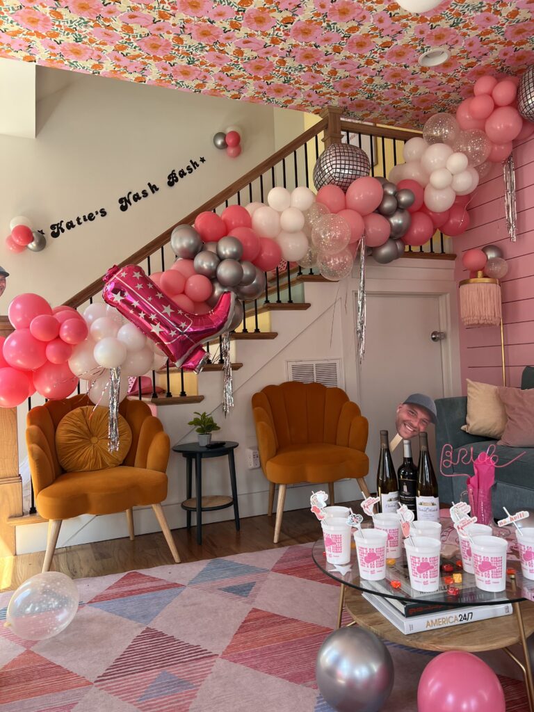 bachelorette party decorations setup