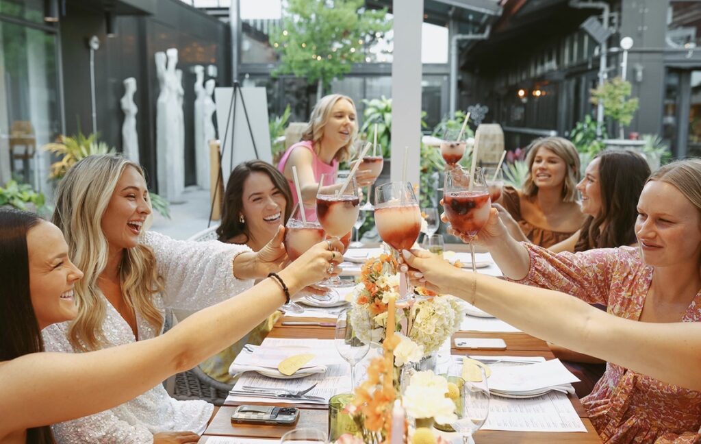 sixty vines rooftop private dinner for bachelorette groups in nashville