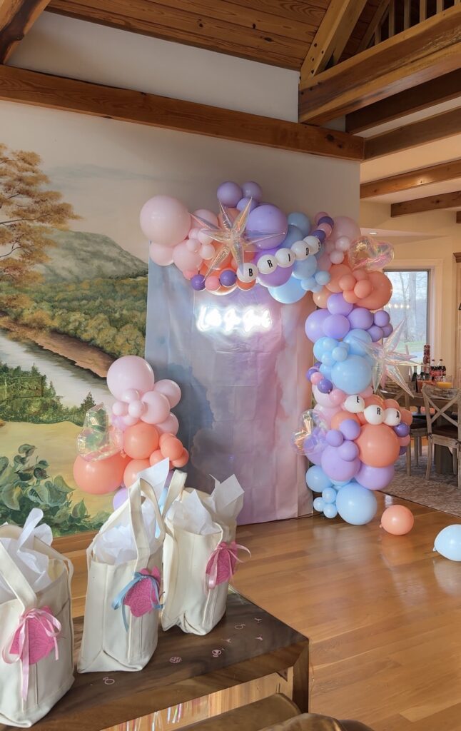 bachelorette party decorations setup